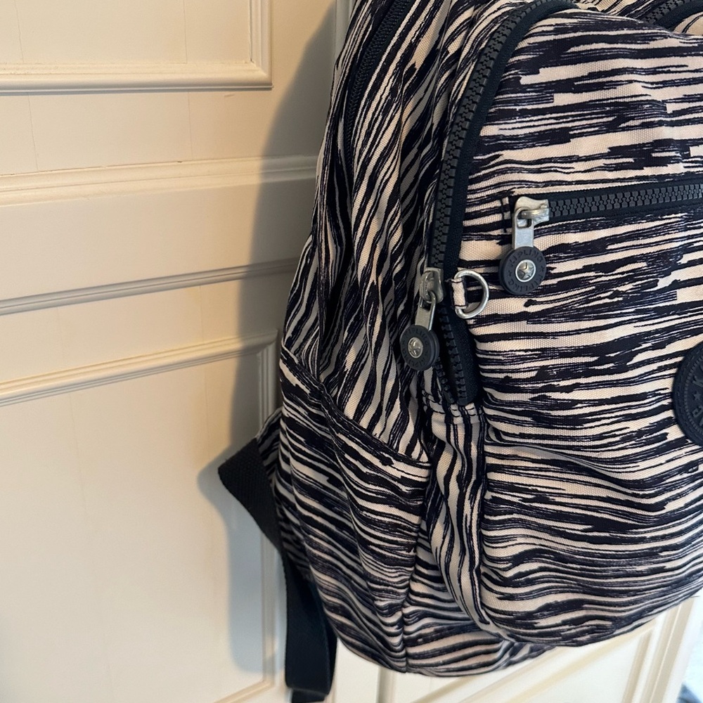 Kipling Scribble Lines Blue Challenger Backpack - image 5